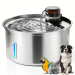 3.2L stainless steel automatic pet water fountain with filter for cats and dogs