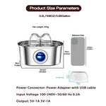 large capacity pet water fountain for multiple pets