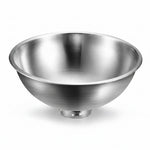 Close-up of the stainless steel bowl surface and finish