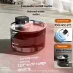 PetiClub Wireless Stainless Steel Pet Water Fountain for Cats & Dogs