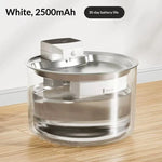 PetiClub Wireless Stainless Steel Pet Water Fountain for Cats & Dogs