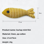 Catnip Fish Plush Cat Toy – Interactive Chew & Play Toy for Cats