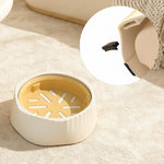 Non-slip feet on the base of the slow feeder bowl