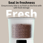 Food storage container with text emphasizing freshness and safe food storage.