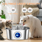 dual spout pet water dispenser for indoor cats and dogs